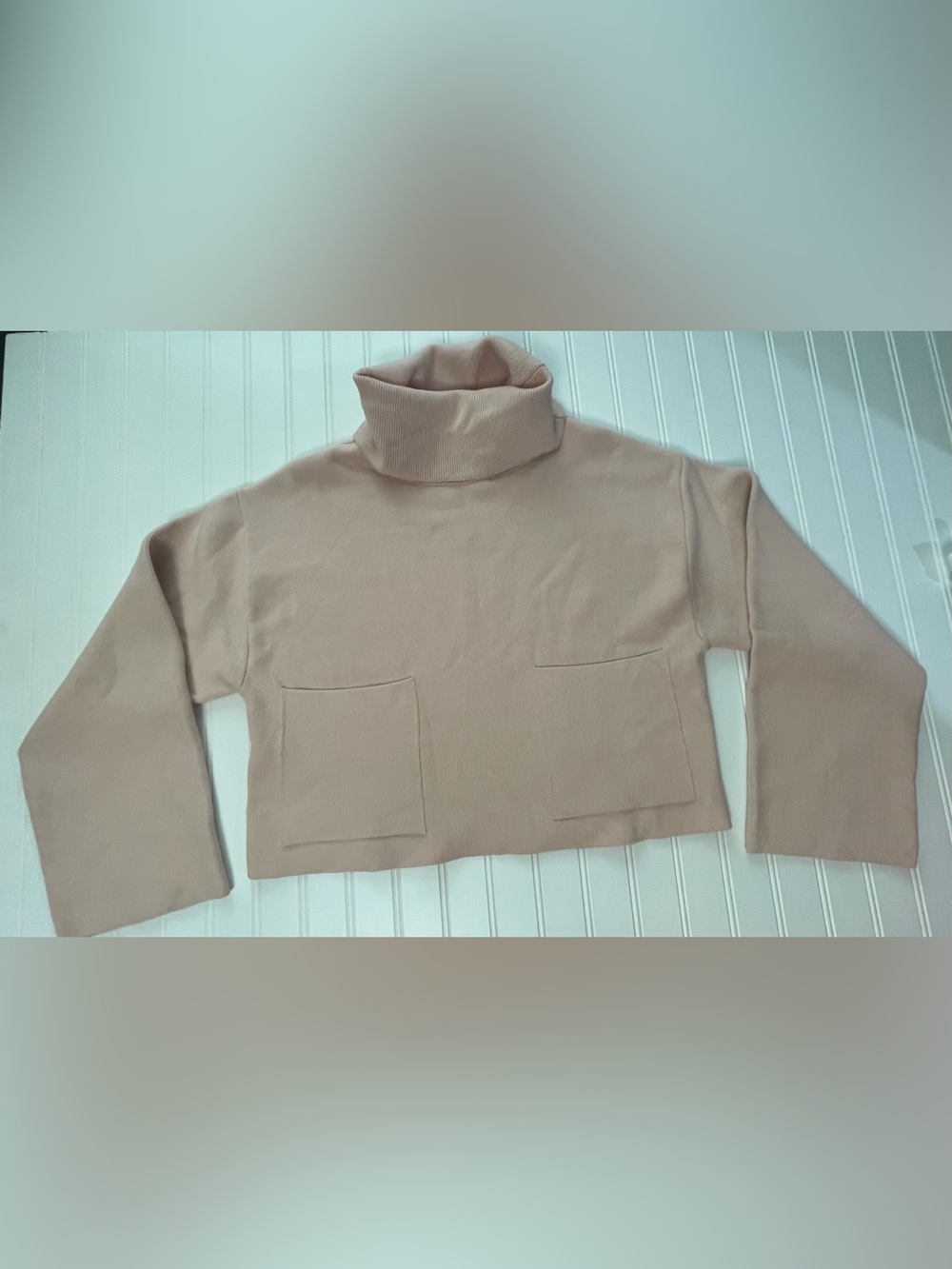 Mango MNG Light Pink Cropped Sweater Medium